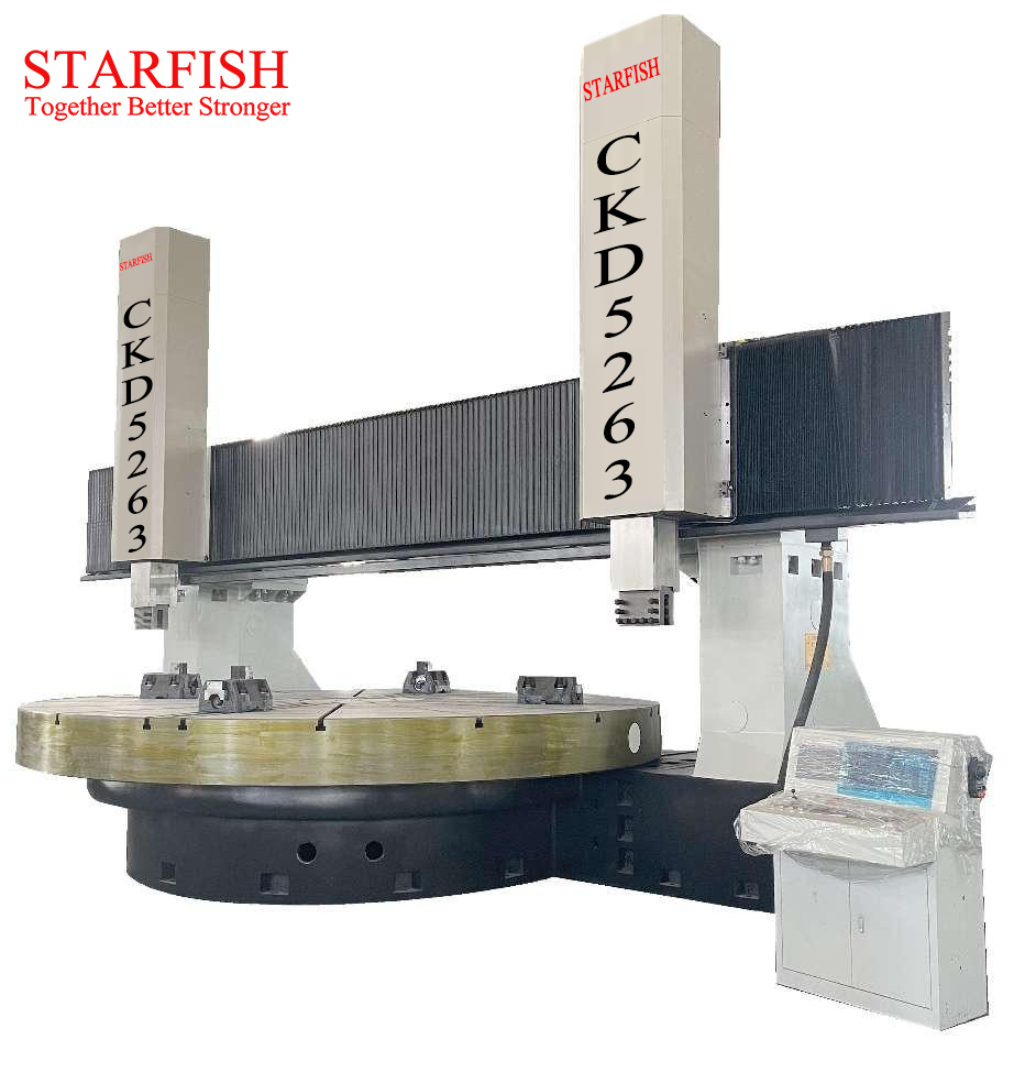 Máquina de torno vertical de doble columna CNC